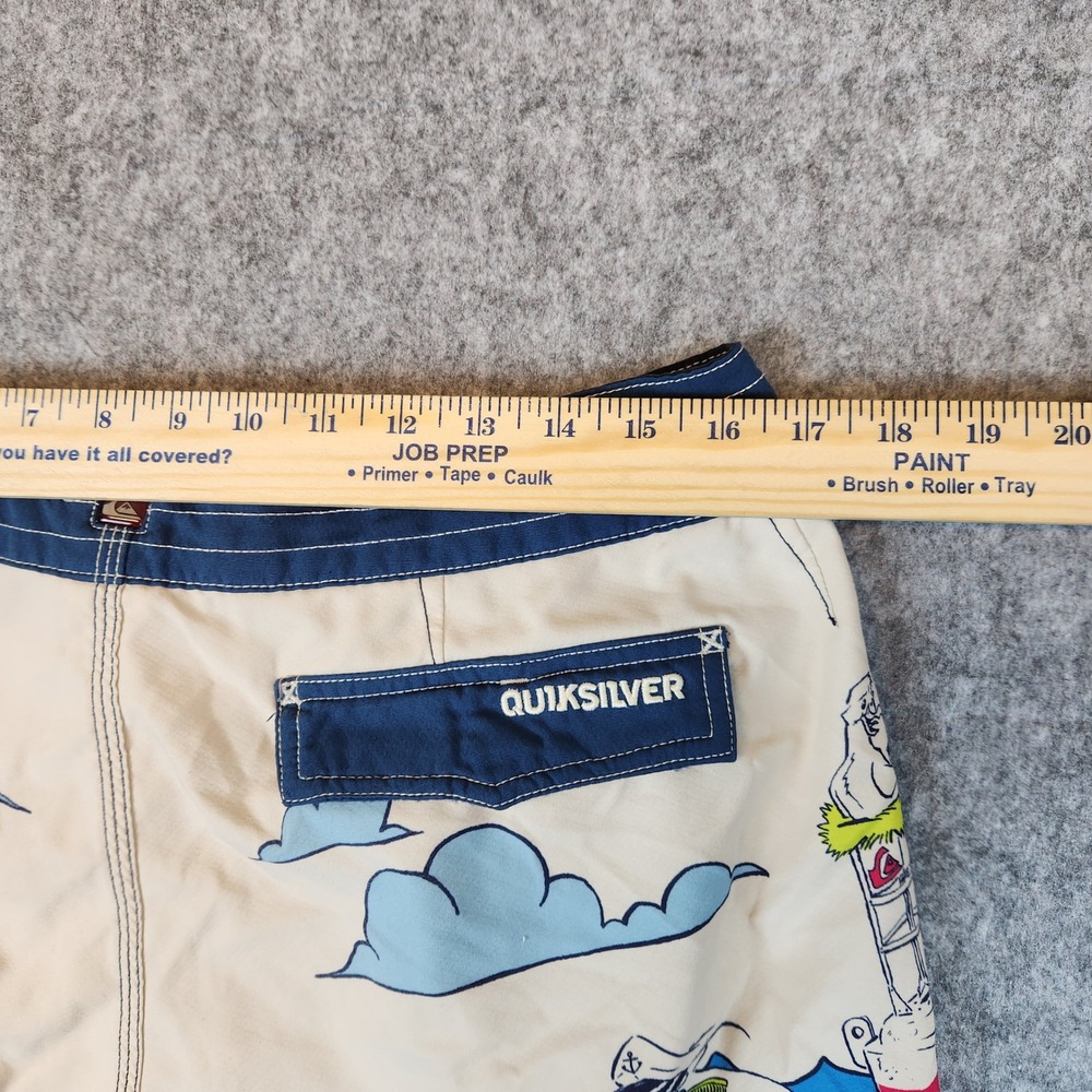 Quiksilver Lake Haveabrew Board Shorts Men 33 Blue Swim Trunks Surf Yatch Shrimp - Picture 6 of 7